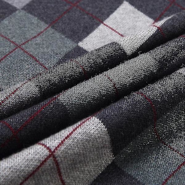 Yynuda Mens Cashmere Pullover Wool Blend Ärmlös stickad V-ringad tröja Dark Grey M