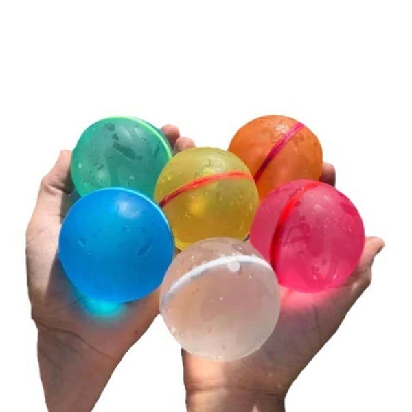 Återanvändbara vattenballonger, sommarleksaker för barn 6 Pcs
