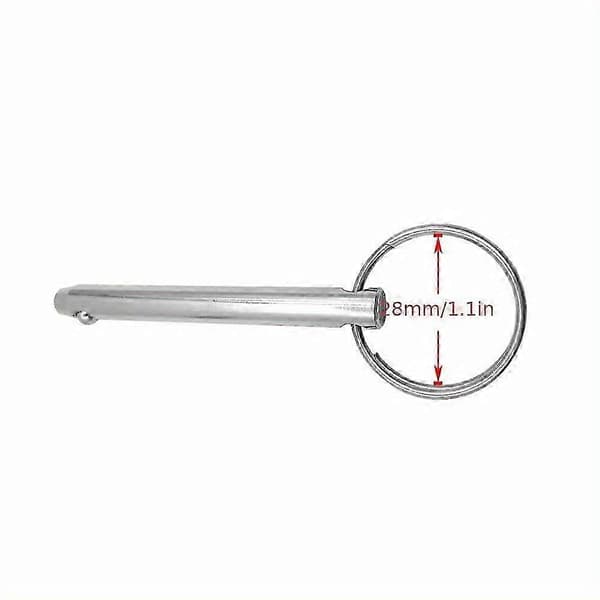 4 stk., 316 rustfrit stål lynlås, diameter 5/16\"(8mm), total længde 3\"(76mm), effektiv længde 2.2\"(57mm), Bimini Top Pin, Marine Hardware
