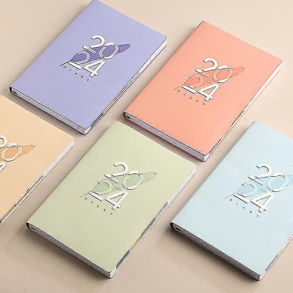 2024 Notesbog Kawaii 365 Dage Notesblok Daglig Ugentlig Månedlig Planlægger Journal Tidsplan Agenda Organizer Effektivitets Notesblok Kontor