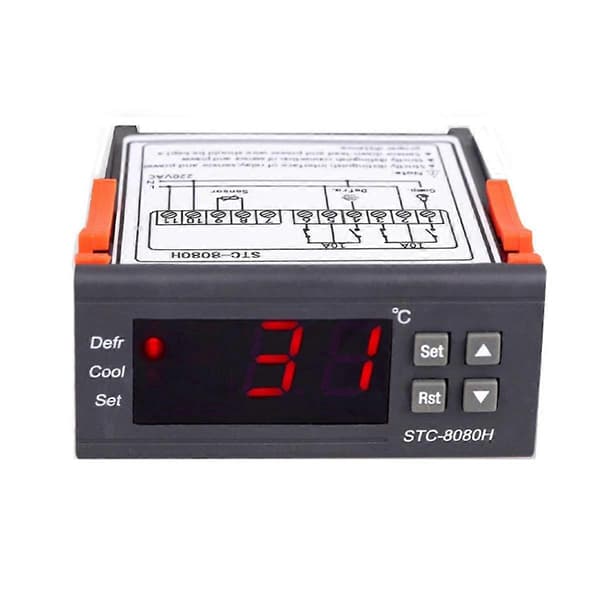 STC-8080H Temperaturregulator Køleskab Termostat Digital Display Mikrocomputer Temperaturregulator 220V