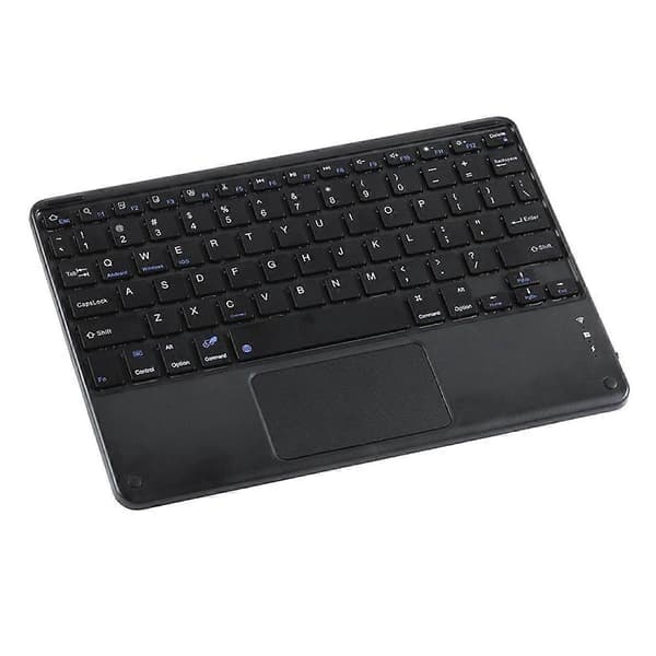 Touchpad trådløst tastatur Bluetooth-tastatur til pc-tablet-gaming sort