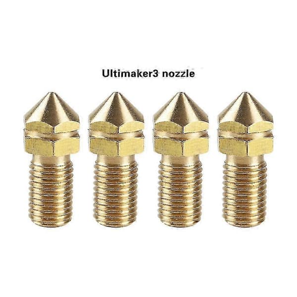 Ultimaker 3 3D-skriver Messingdyseutskifting 0,4 mm for Ultimaker 3 Um3 4 stk