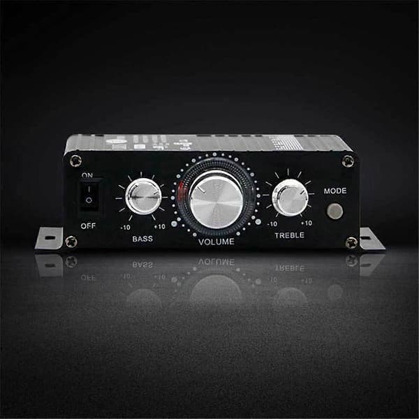 12V Mini Bil Bluetooth Forsterker HiFi Forsterker Hjem Lyd Datamaskin Lyd 2.0 Kanal (Adapter Inkludert) EU PLUGG