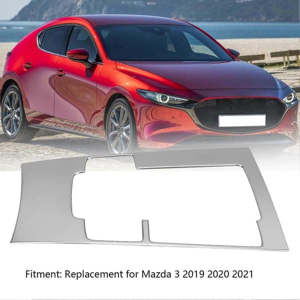 Girskiftpanelramme i rustfritt stål dekor erstatning for Mazda 3 2019–2021 RHD