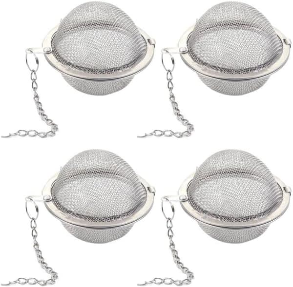 Teinfuser i rustfritt stål, te-sil, 4,5 cm teball, te-f