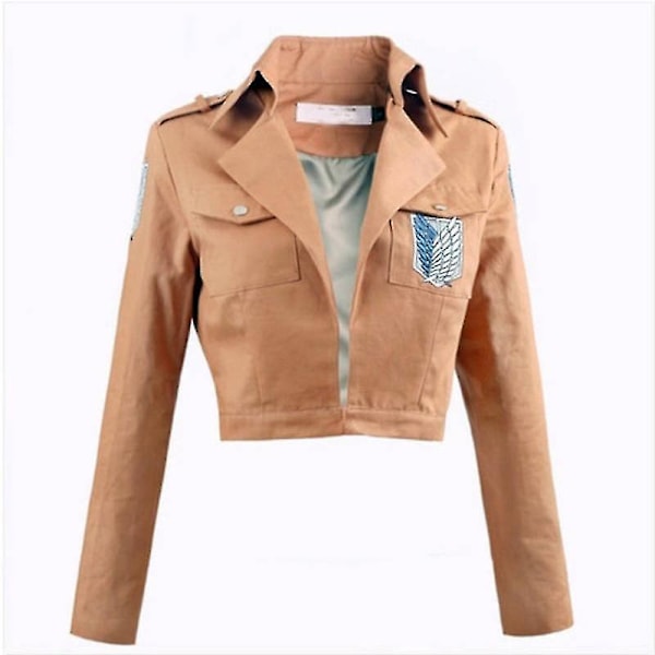 2023-attack On Titan Cosplay Kostym Shingeki No Kyojin Mikasa Ackerman Sjal Bälte Läder Shorts Full Sets-1-1 Jacket XL