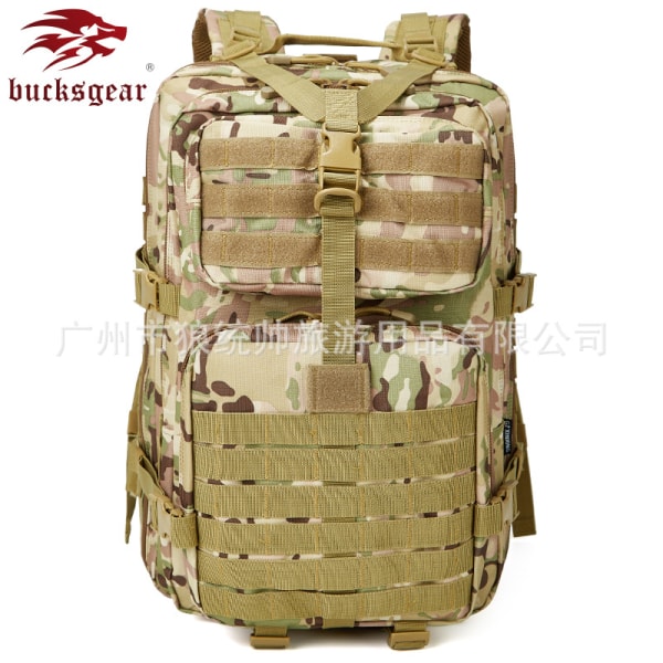 Wolf commander uppgraderad 50L Army fläkt EDC kit kamouflage stor 3p väska utomhus camping ryggsäck taktisk ryggsäck Khaki 36-55L