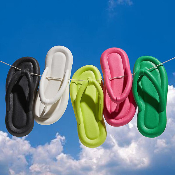 Halkfria flip flops sandaler för damer Minimalistisk Lättvikt Green EU 36.5-37