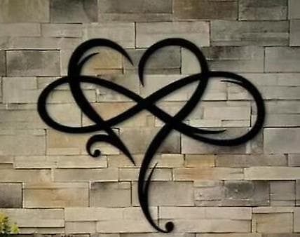 Infinity Heart Metal Väggdekor stil 5 40*35cm