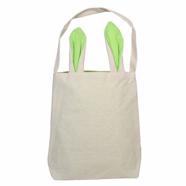 Dewenwils Easter Bunny Bag Home Canvas Storage Easter Cotton Burlap