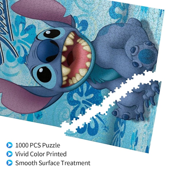 1000-bitars Pussel för Vuxna & Barn - Söt Stitch Pussel för Pojkar Flickor Pusselentusiaster jfcb-328