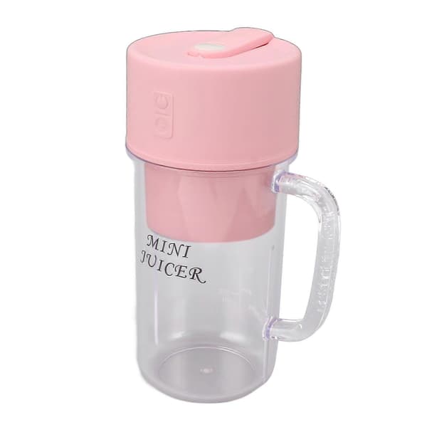 Mini Juicerkopp Bærbar Oppladbar Blender Juicer Multifunksjonell Stor Kapasitet Blenderkopp for Studenter Husholdning Rosa
