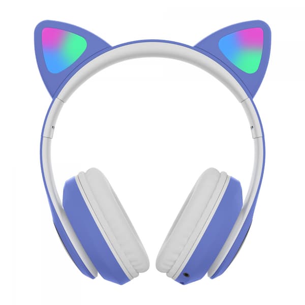 #Trådløse barnehøyttalere LED-lys katteører og mikrofon Bluetooth#