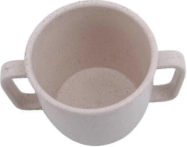 Tohåndtskopp Solid Farge Drikkkopp Melk Kaffekopp Servise For Hjem, Enkel Å Bruke (1stk, Beige)
