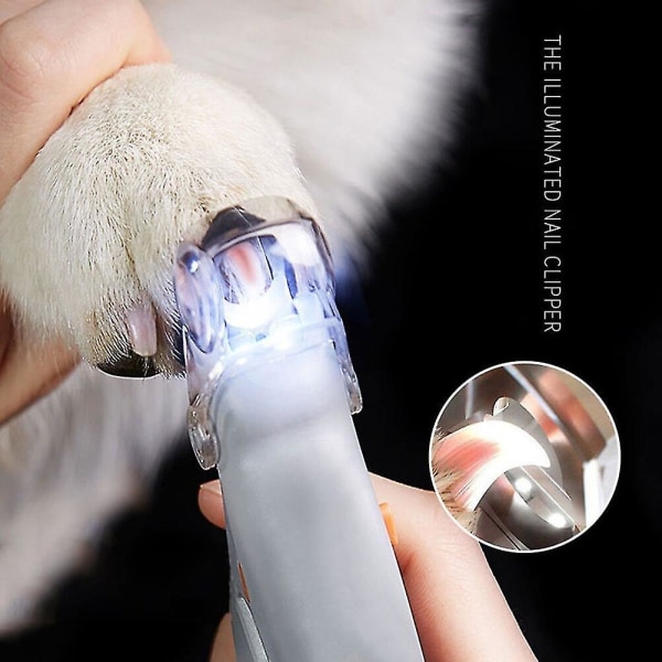Professionell Nagelklippare för sällskapsdjur Sax Husdjur Hund Katt Nageltå Kloklippare Scissor Led Light Nagelklippare För Djur Husdjursförsörjning
