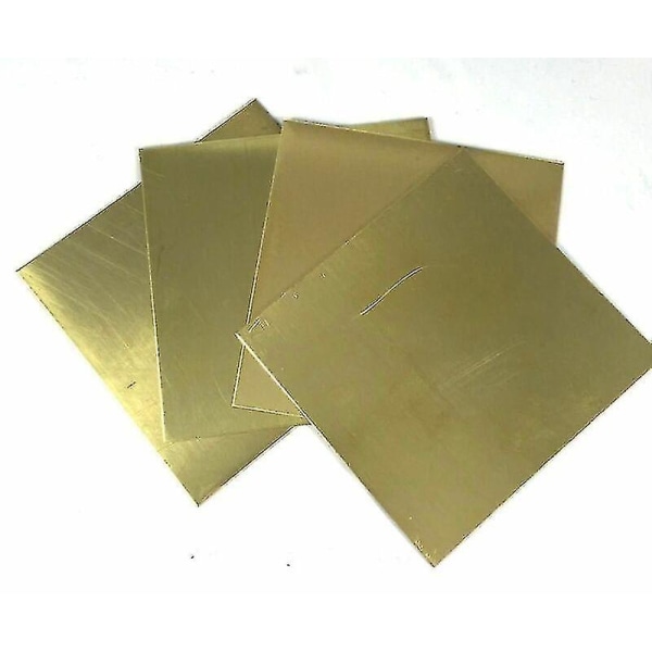 1 stk Messingplate Tilpasset Størrelse Ramme Modell Form Diy Konstruksjon Messing Pad Messingplate Tykkelse 0.5/0.8/1/1.5/2/3 0.1x100x100mm