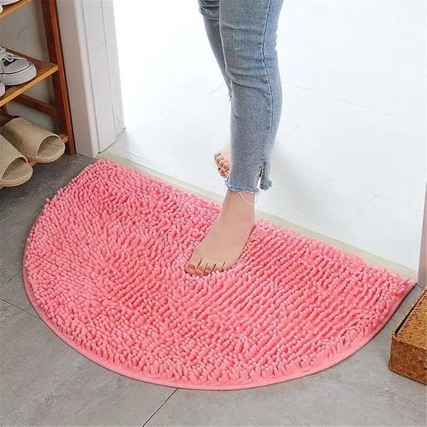 Halvmåne Dørmatte (Rosa), Myk Absorberende Badmatte A