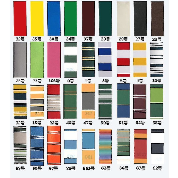 Born Pretty 2,5m/3m/3,5m/4m/5m Butikkbanner Erstatning Vanntett Stoffstrimler Bølgete Kappe Solskjerming Baldakin Terrasse Markise Number 15 (W)146cm x (L)19cm