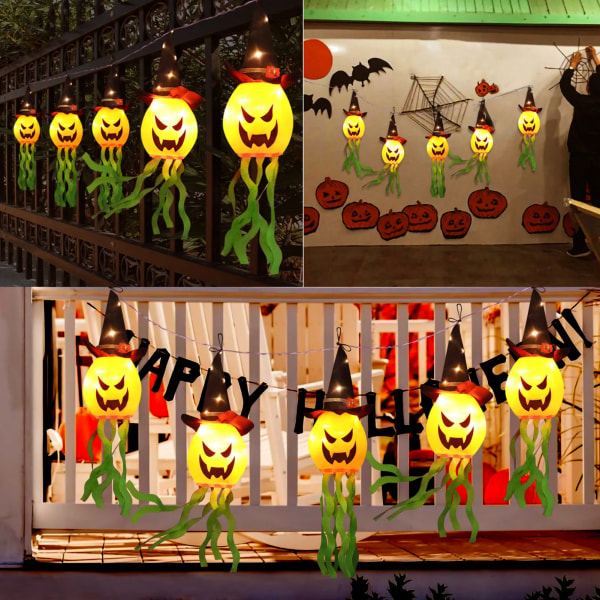 Halloween LED-vilkkuvat valot Hehkuvat LED-valosarjat Halloweeniin Halloween-juhlat Sisustus Koti & Puutarha Koristevalot Sunmostarilta