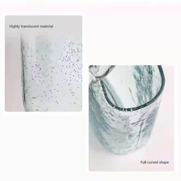 Handväska formad klar vas, klar väska glas blomvas för hem bröllopsdekor Light grey