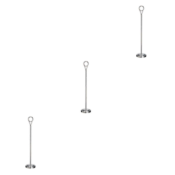 1/2/3/5 Bordnummerholder i rustfrit stål Skiltholder Fotostativ Til Silvery 35cm 3PCS