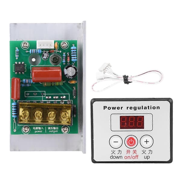 6000W SCR Digital Spänningsregulator Hastighetskontroll Dimmer Termostat AC 220V