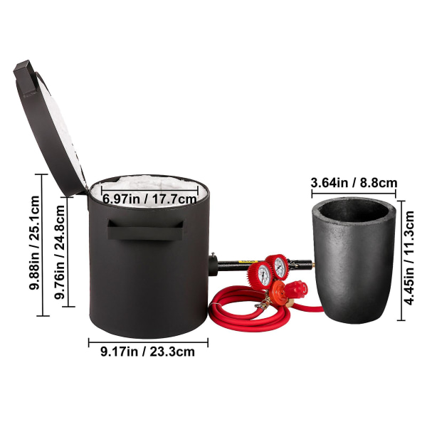 Propan Smelteovn Gassesse Propanbrenner Smed Smelteovn med 2kg Digel