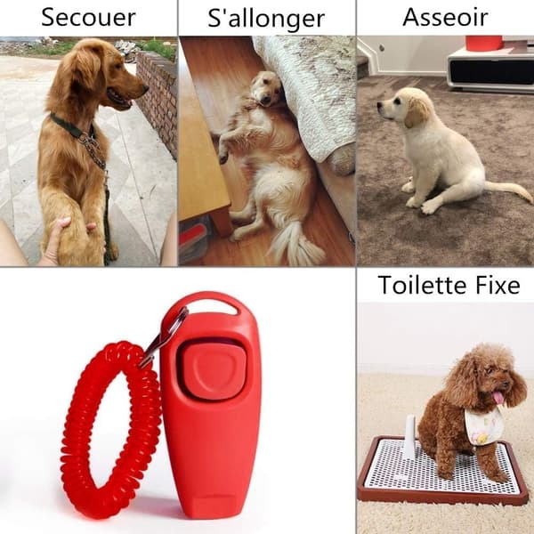 4 delar hundklicker 2 i 1 hundträningsklicker visselpipa med handledsrem