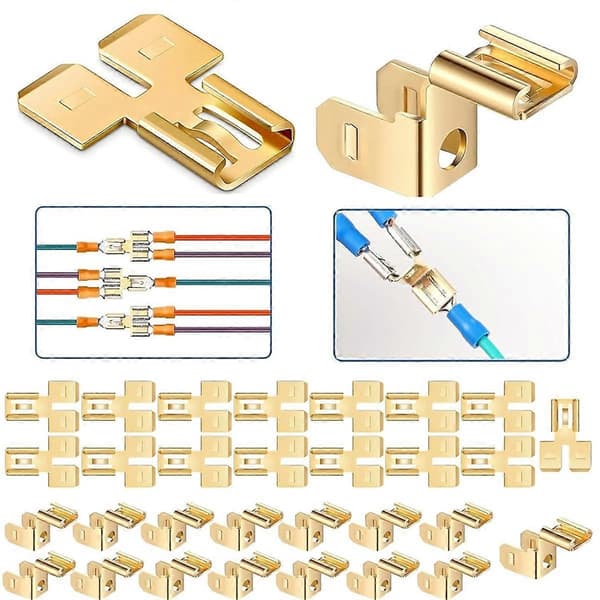 Piggyback Spade-stik Hurtigfrakobling Elektriske Ledningsspadeterminaler Adapter 30 stk.