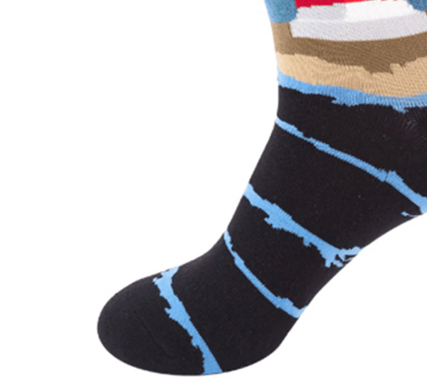 8 Par Trendy Strømper til Mænd i Plus Størrelse - Midt-Høje Rør med Tie-Dye