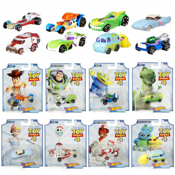 8-Pack Hot Wheels Cars Toy Story 4 Racers 1:64 Bilar Metall multicolor