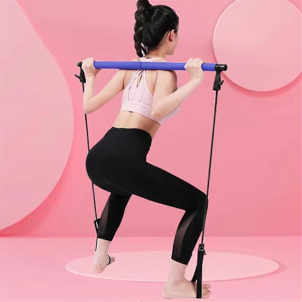 Multifunktionel Pilates Stick Yogaudstyr Fitness Elastisk Modstandsbånd Husholdnings Stræk Elastisk Reb Bælte