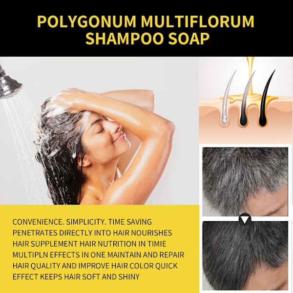 Kvinde hår mørkere shampoo Hurtig Effektiv reparation Grå Hvid Farve Farve Krop Naturlig Økologisk Shampoo Hårplejetilbehør