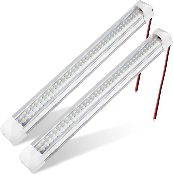 12V Indvendig LED-lysstang, 108 LED Universal Strip Light med O