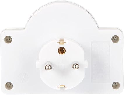 #Hvid Multistikadapter med Afbryder 2 Stikkontakter 16A #