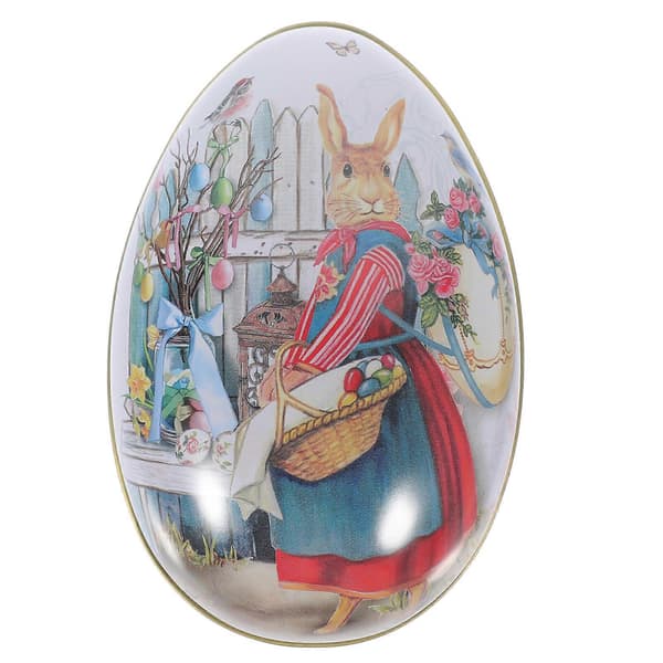 Tinplate Storage Box for Easter, Candy Container, Easter Candy Box, Decoration (M)