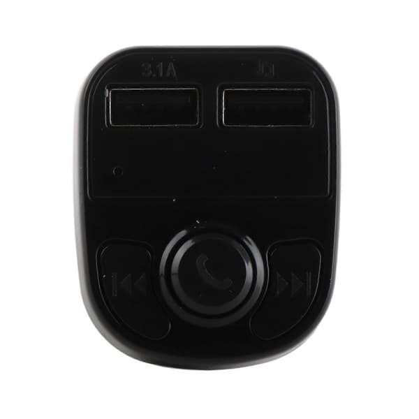 Bil Bluetooth Mobiltelefonoplader Sort 12-24V FM-sender MP3-afspiller Dobbelt USB-opladning