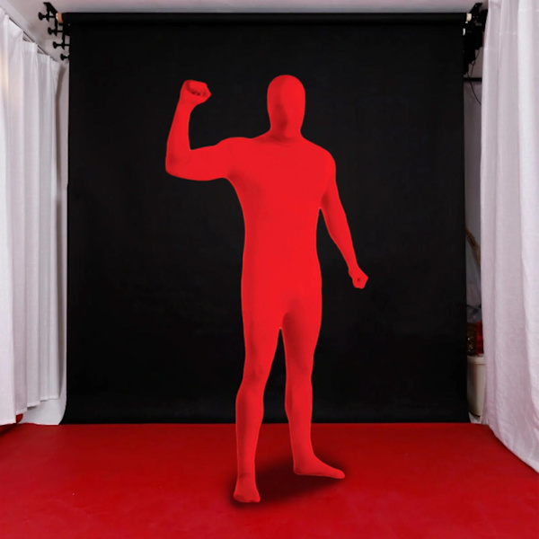 Unisex Spandex Stretch Voksen Kostume Forsvinding Mand Body Suit Karnevalskostumer Red 135-145cm
