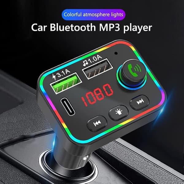 Bluetooth bil FM-sender, 38W PD og QC3.0 rask billader,