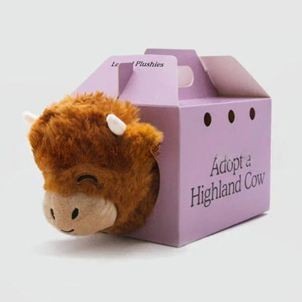 Adoptera en Highland ko plysch söt ko gosedjur fluffig ko figur leksaker~au Highland yakcolor box 25CM