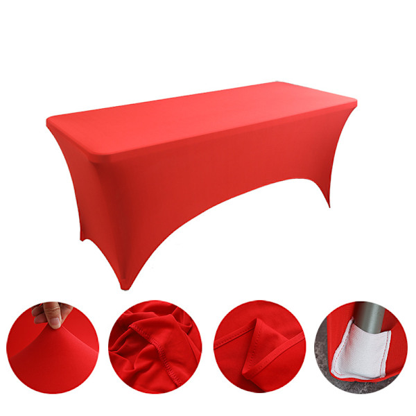 Cover Monterad polyesterduk Stretchduk red