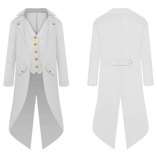 Halloween Kläder för Förälder och Barn, Herr Retro Kläder, Barnens Midilånga Punk Retro Smoking White 155