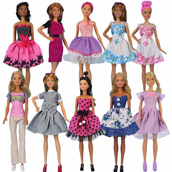 10 stycken 29 cm Barbie docka kläder Personligt mode