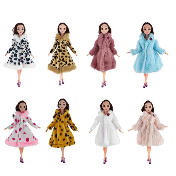 8 stykker 30 cm dukketøj Barbie vintertrøje dukketøj