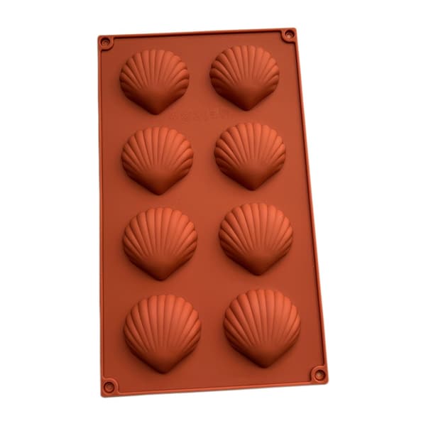 #(9 Hulrum Brun) Mini Madeleine Silikonform 2 Stykker Non-Stick Madeleine Form Madeleine Form til Chokolade Mousse Muffins Pudding#