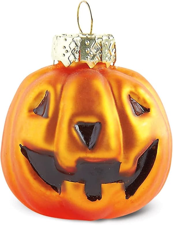 Glas Jack-o'-lantern Halloween-dekorationer - sæt med 6