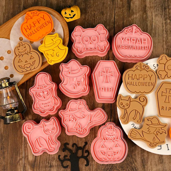 Halloween Cookie Cutter Set - 8 st plastformer