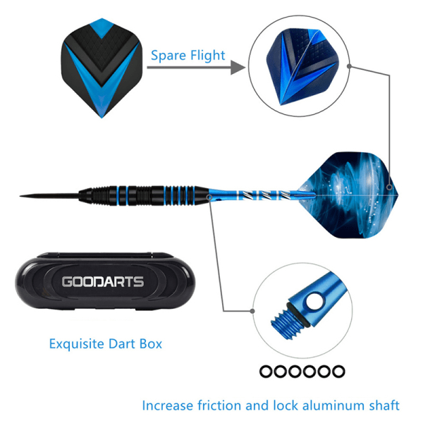 3st set Soft Tip Dart 22g Dart Indoor Sports Kast För Da Green