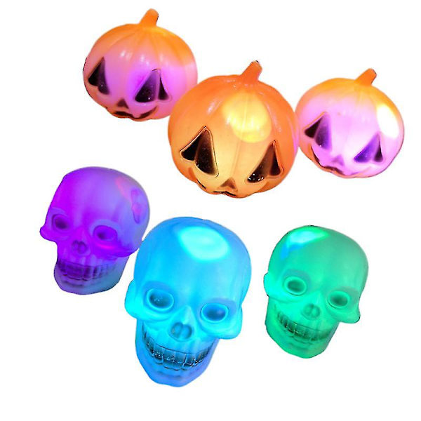 6 stk Halloween-lys for Halloween-dekor